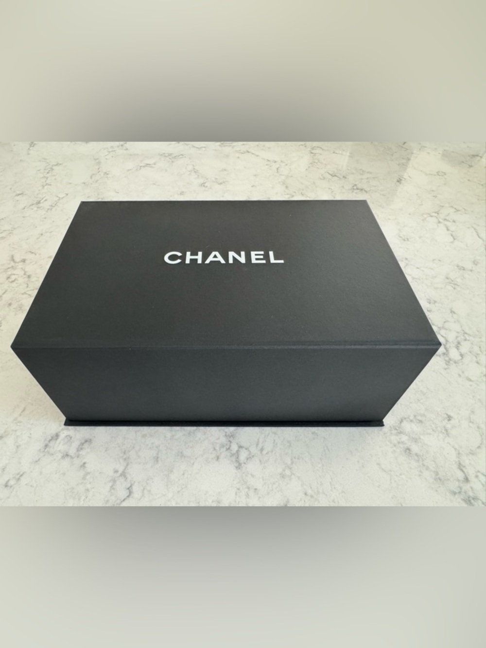 CHANEL Black Box with White Logo